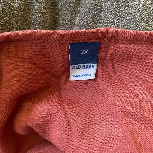 Old Navy Puff-Sleeve Tie-Neck Eyelet Mini Swing Dress dusty rose colored - Picture 1 of 8